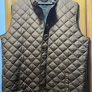 Dark Brown Quilted Vest
